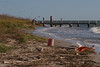SundownIsland > From this angle I am south of the dock with the windmill on my left. The water is shallow almost all the way to the end of the dock.  When the dock was built in 2003, it was deeper at the end of the dock.  It has become a bit too shallow to use as a normal dock during windy, choppy weather (which is most of the time). Photo credit: Marcy Crowe Spears 