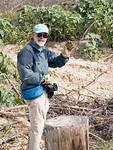 SundownIsland > Larry Tisdel joined the beach clean up. Larry lives in Colorado but spends a great deal of his time in Texas and is a frequent Sundown Island volunteer.  (Photo credit: Marcy Spears)