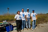 SundownIsland > Devon volunteers sporting their Devon/Sundown Island T-shirts: Lynn Travis, Dale Blakeman, Richard Brietzke and Jarrod White.  Photo credit: Marcy Crowe Spears
