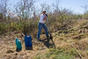 SundownIsland > Jennifer White gets started on planting a new tree across from the tractor shed.  Photo credit: Marcy Crowe Spears