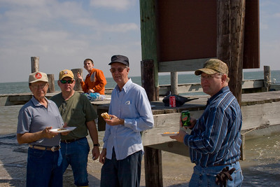 Robert Fairchild, Ronnie Zetik, Ed Taylor and Jackie King—LUNCH! In the background is Jackie's son, Jeremy King.Photo credit: Peggy Wilkinson